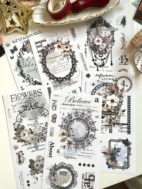 Adesivos Doles Floral Black