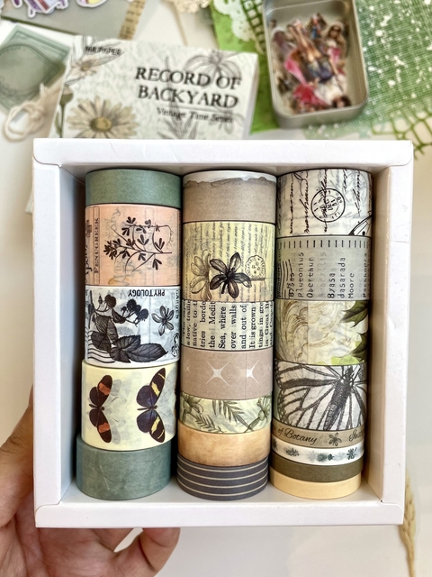 kit Washi Tapes Vintge Borboletas