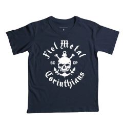 Camiseta Infantil Fiel Metal - Corinthians Rock na internet