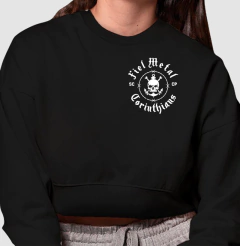 Moletom Cropped Fiel Metal - Corinthians Rock