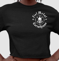 Camiseta Cropped Fiel Metal - Corinthians Rock