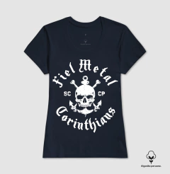 Camiseta Algodão Peruano Fiel Metal - Corinthians Rock na internet