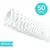 Espiral Para Encadernação Plástico 09mm Branco para 50 folhas Pacote com 100 unidades