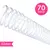 Espiral Para Encadernação Plástico 12mm Transparente para 70 folhas Pacote com 100 unidades