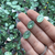 Chaton Acrílico Açucarado 10x14mm - Cor: Verde Água - Pacote com 10 unidades