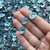 Chaton Acrílico Açucarado 10x14mm - Cor: Azul - Pacote com 10 unidades