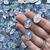 Chaton Acrílico Açucarado 13x18mm - Cor: Nacarado (Furta-Cor) - Pacote com 10 unidades