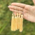 Tassel 70mm em poliéster - Pacote com 5 unidades - Cor Creme Ref. 041n