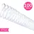 Espiral Para Encadernação Plástico 17mm Transparente para 100 folhas Pacote com 100 unidades