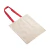 Sacola Ecobag ALÇA VERMELHA 25x30cm Algodão Cru (unidade)