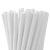 Canudo De Papel Liso Cor Branco Pacote 12 Unidades