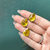 Chaton para Colagem - Formato Gota - 12x18mm - Pacote com 10g - Cor: Amarelo - comprar online
