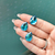 Chaton para Colagem - Formato Gota - 12x18mm - Pacote com 10g - Cor: Azul Claro - comprar online