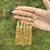 Tassel 70mm em poliéster - Pacote com 5 unidades - Cor Mostarda Ref. 040n