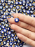 Pingente Olho Grego 10mm - Azul Royal com Dourado - Pacote com 5 unidades