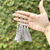 Tassel 70mm em poliéster - Pacote com 5 unidades - Cor Prata Metalizado Ref. 039n