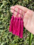 Tassel 70mm em poliéster - Pacote com 5 unidades - Cor Rosa Pink Ref. 024L - comprar online