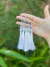 Tassel com Tulipa 90mm - Pacote com 5 unidades - Cor Branco