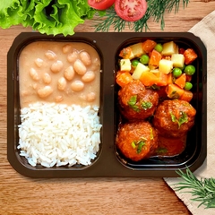 Almondegas c Legumes Mistos (combinado)