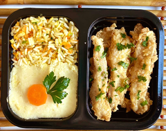 Isca de Pescada com Purê de Batata (combinado)