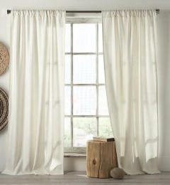 Juego cortinas presillas escondidas | Natural