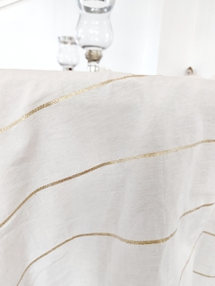 3m Mantel NAVIDAD lurex dorado