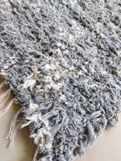 Alfombra lana 50x60 | Gris con crudo en internet