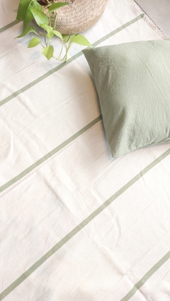 Alfombra 2x1.5 | Franjas verde palta