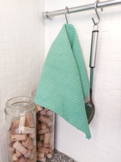Paño cocina Nido verde loro - comprar online