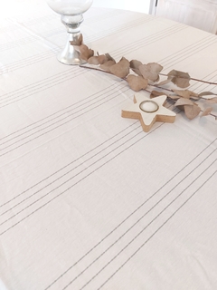 2m Mantel cuatro rayas gris - tienda online