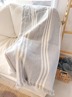 Alfombra XL | Gris tres rayas blancas - tienda online
