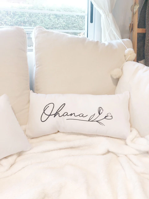 Almohadón completo | Ohana | Blanco | 50x25cm - comprar online