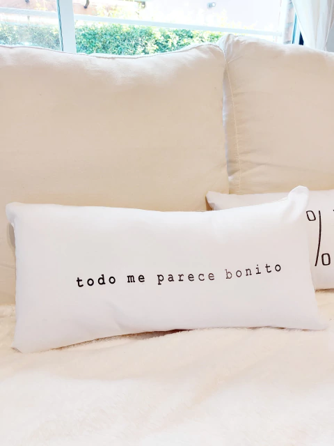 Almohadón completo | Todo me parece bonito | Blanco | 50x25cm - comprar online