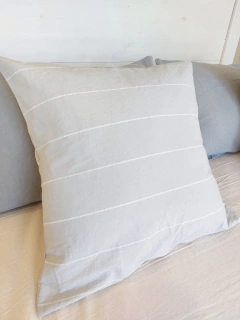 Gris perla rayas blancas | 50x50cm