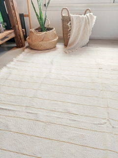 Alfombra Petit (70x150) | Rayas finas mostaza