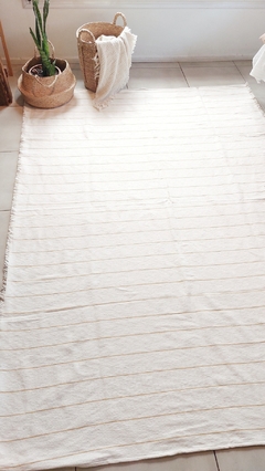 Alfombra Chica (100x150) | Rayas finas mostaza - We are Home