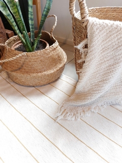 Alfombra Petit (70x150) | Rayas finas mostaza - comprar online