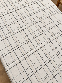 2m Mantel Impermeable | Cuadrille negro con beige en internet