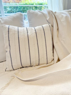 Rústica raya gris medio | 50x50cm en internet