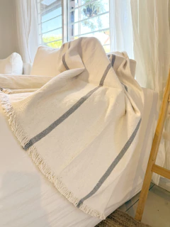 Alfombra chica | Franja gris - comprar online