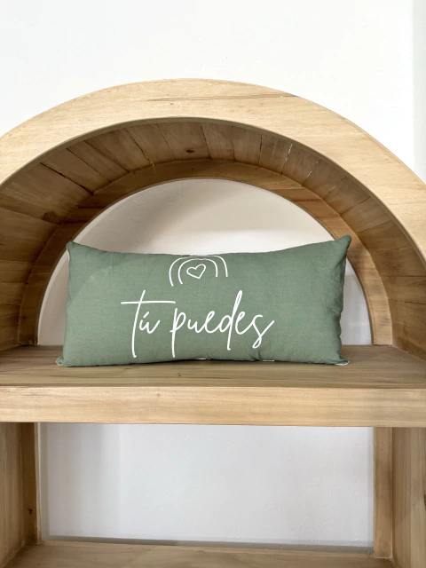 Almohadón completo | Tu puedes | Verde | 50x25cm - comprar online