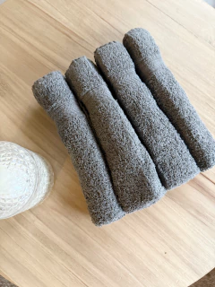 Set x 4 toallas de visita | Gris oscuro en internet