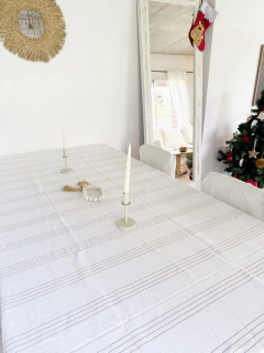 2m Mantel cuatro rayas tostadas - tienda online