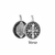 Medalha São Bento 2,6cm / resinada-prateada - R0411 - ROMANA BRASIL