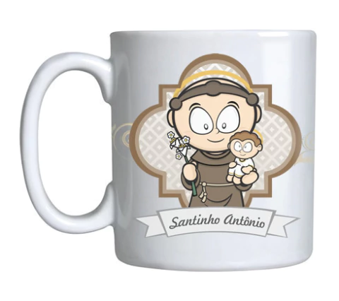 Caneca Santo Antônio 325ml / porcelana - R0501