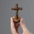 Crucifixo 'Foi por você!' / mesa (ouro-velho) 7cm - R6752