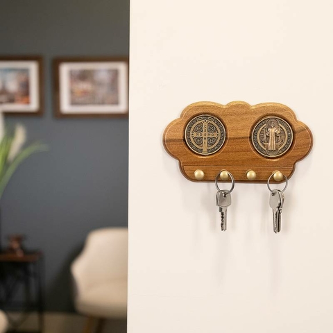 Porta-chaves Medalha São Bento 17cm - R9488
