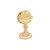 Boton Cálice (JHS) 2,5cm / metal (dourado) - R8761