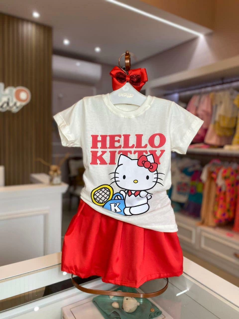CONJUNTO HELLO KITTY VERMELHO
