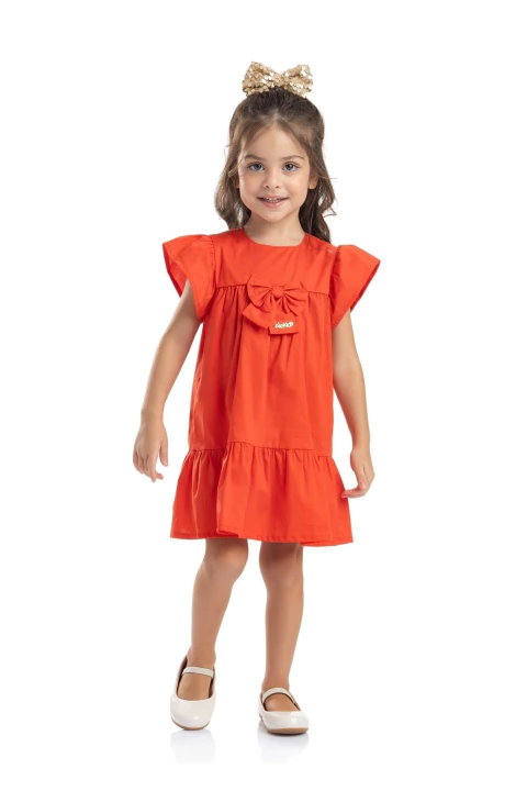 VESTIDO EM TRICOLINE VERMELHO